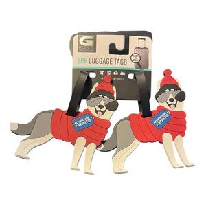 G-Force Husky Dog 2-Pack Luggage Tags – NEW
